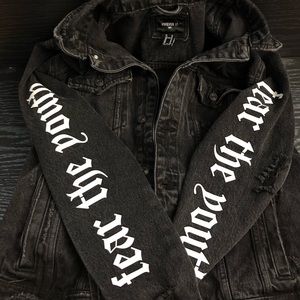 “Fear The Youth” Black Denim Jacket
